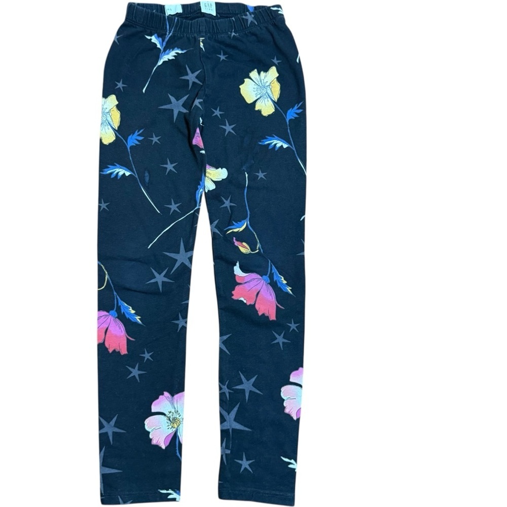 GAP Kids Floral Star Print Leggings Girls Size S 6–7